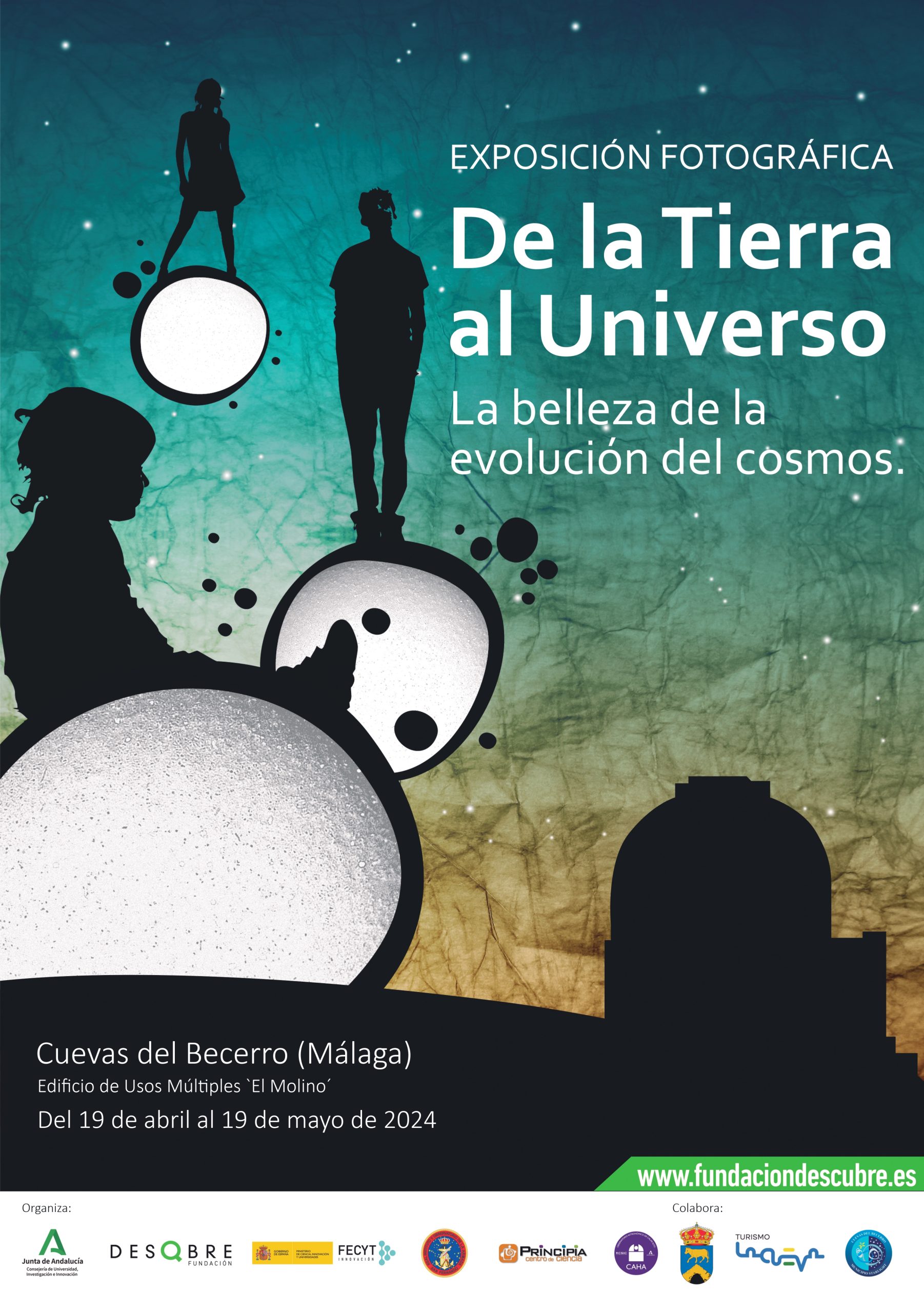 Cartel de la exposición "De la tierra al universo"